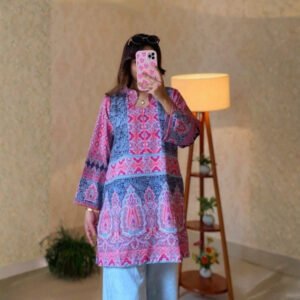 Azure Harmony Paisley Kurti