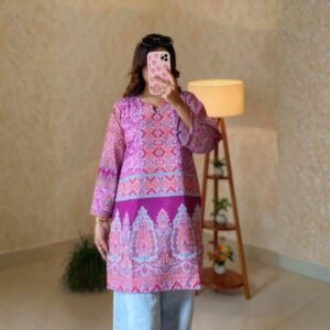 Royal Fuchsia Ethnic Print Tunic